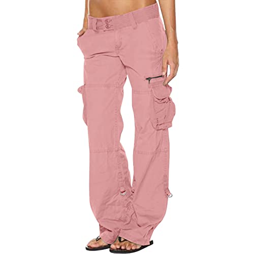 FunAloe Baggy Trousers Women Petite Joggers for Women Hippie Trousers for Women Combat Trousers Hiking Trousers Long Straight Wide Leg Pants Parachute Pants for Women Cargos Women