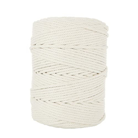 Aselected 5MM Macrame Cord, 656Feet Cotton Macrame Yarn Thick Rope For Wall Hanging Planters Hangers, Diy Crafts And Handmade Arts(Beige)