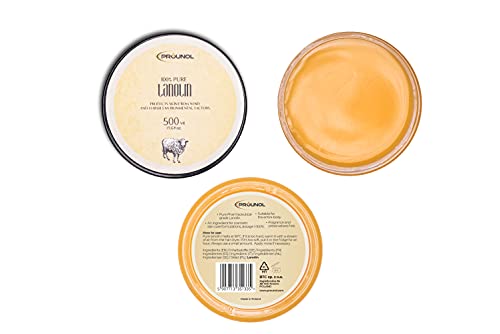 PROUNOL Lanolin Pure (Lanolin Anhydrous) 500ml - 100% Natural Cream for Hand and Foot Care, jar