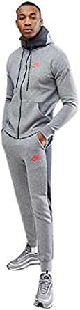 Nike Air NSW Club Hooded Tracksuit Men's Sports Suit Gray  Nike Air NSW Club Hooded Tracksuit Men&#39;s Sports Suit Gray