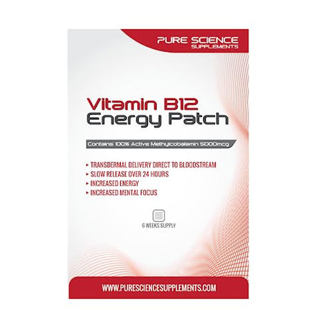 Pure Science Transdermal Vitamin B12 Patches 5000mcg - 6 Weeks Supply