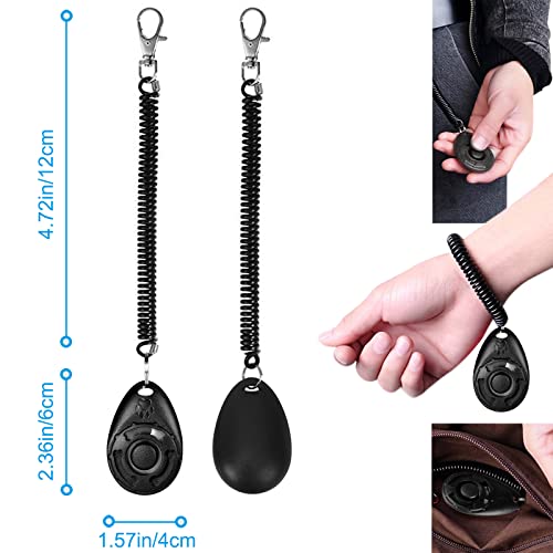 Dog Clicker, [2 PCS,Black&Green] Diyife Pet Training Clicker with Wrist Strap for Dog Cat Horse