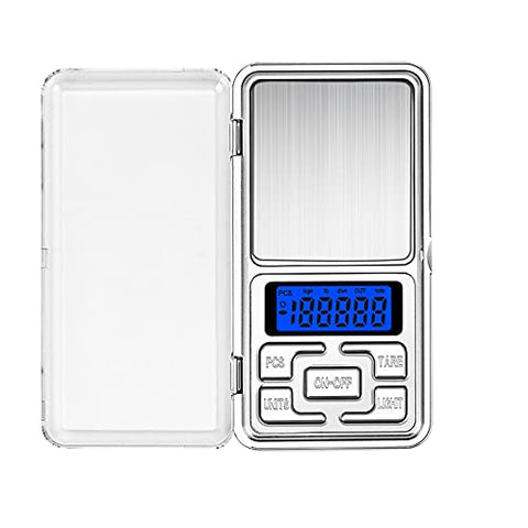 Portable Digital Weighing Scale 0.01g x 200g Precise Mini Pocket Scale For Gold Jewellery Collectibles Food Herbs and Coffee with Back-Lit LCD Display