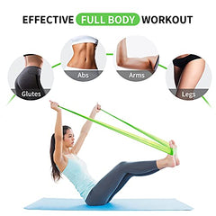 Amazon Brand - Umi - Resistance Band Set Stretch Bands Exercise Bands for Yoga Ballet Pilates Workout Exercise