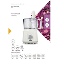 Kenwood Food Processor 750W Multi-Functional With 3 Interchangeable Disks, Blender, Whisk, Dough Maker FDP03.C0WH