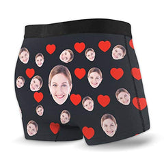 Maryaz Personalised Gifts Custom Face Boxers, Personalised Funny Face Boxers Briefs Novelty Briefs Underpants for Men Husband Boyfriend Family Lovers with Face Photo