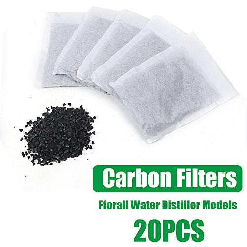 20x Activated Charcoal Carbon Filter Sachets|Replacement Water Filter Cartridges|for Water Distiller Purify Water Remove Compound, Home Pure Water for Water Distiller