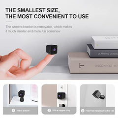 Mini Spy Hidden Cameras For Home Security 4K HD Wide Angle Wireless WiFi Small Nanny Cam Indoor Surveillance Cameras With APP/Motion Detection/Night Vision