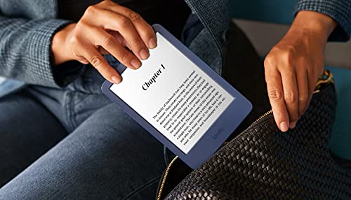 Kindle (2022 release) | The lightest and most compact Kindle, now with a 6", 300 ppi high-resolution display and double the storage | With ads | Denim