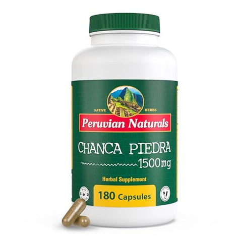 Peruvian Naturals Chanca Piedra Capsules “Stone Breaker” – Kidney Support Supplement - Pack of 150 - Vegan Pills, 100% Natural Chancapiedra Grown in Peru