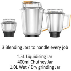 Nikai Blender 1.5L 700W 3 in 1 Stainless Steel NB594A