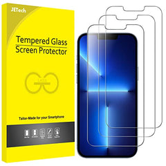 JETech Screen Protector Compatible with iPhone 13 and iPhone 13 Pro 6.1-Inch, Tempered Glass Film, 3-Pack