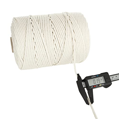 Aselected 5MM Macrame Cord, 656Feet Cotton Macrame Yarn Thick Rope For –  Fumba Store