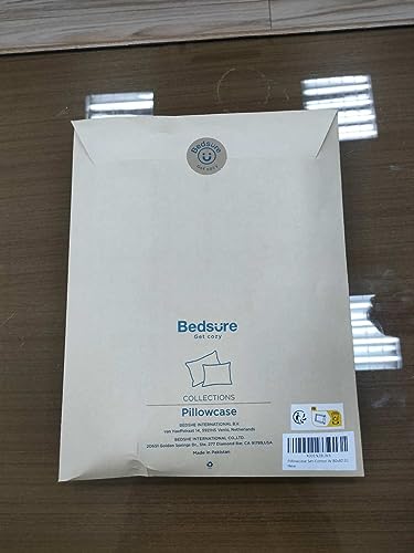 Bedsure Satin Pillow Cases 2 Pack - Black Pillowcase for Hair and Skin Standard Size with Envelope Closure, 50 x 75 cm