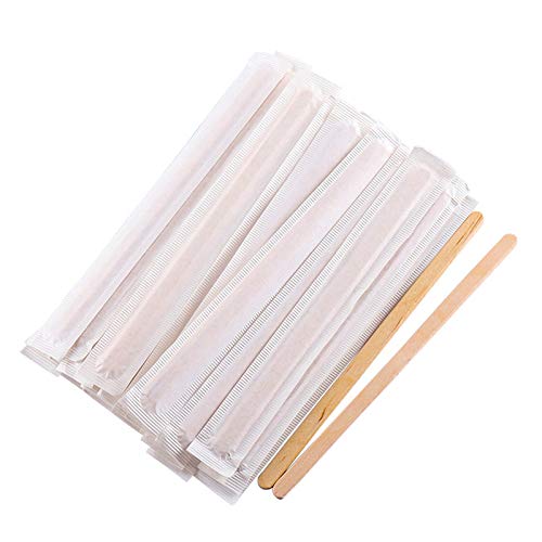 Fauge 100 Pieces 5.5 Inch Series Coffee Sticks – Natural Wood Respective of Nature Coffee Tea Milk Disposable Stirring Stick