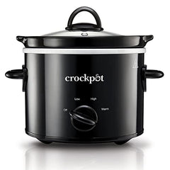 Crockpot Slow Cooker | Removable Easy-Clean Ceramic Bowl | 1.8 L Small Slow Cooker (Serves 1-2 People) | Energy Efficient | Black [CSC080]