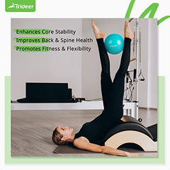 Trideer Pilates Ball 9 Inch Core Ball, Small Exercise Ball with Exercise Guide Barre Ball Bender Ball Mini Yoga Ball for Pilates, Yoga, Core Training, Physical Therapy, Balance, Stability