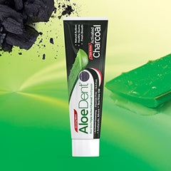 Aloe Dent Charcoal Toothpaste Fluoride Free, Natural Action, Vegan, Cruelty Free , SLS Free, Whitening, Healthy Gums , 100 ml