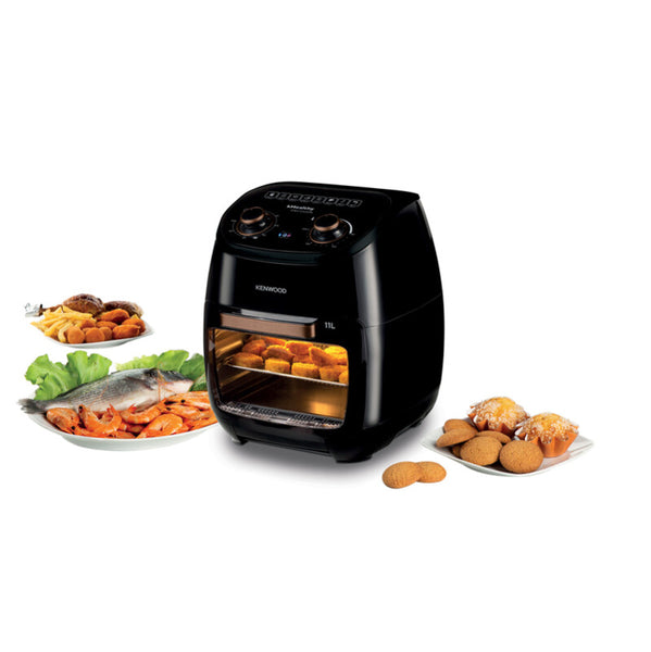 Kenwood Air Fryer Oven 11L 2000W Multi-Functional Air Fryer Cum Microwave Oven For Frying, Grilling, Broiling, Roasting, Baking, Toasting, Heating And Defrosting HFP90.000BK