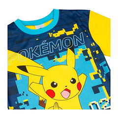 Pokemon Boys Pyjamas, Pikachu Short PJs Set, Ages 6 to 13 Years Old (as8, age, 6_years, 7_years) Yellow