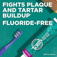 Tom's of Maine Antiplaque and Whitening Fluoride-Free Toothpaste, Peppermint, 5.5-Ounce (Pack of 2)