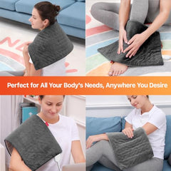 Comfytemp Heat Pad for Back Pain Relief, 12"x24" Electric Heat Pad with 3 Temperatures, Auto-Off, STAY ON Mode, Heating Pad for Lower Back Neck Shoulder, Heat Therapy for Period, Cramps, Endometriosis