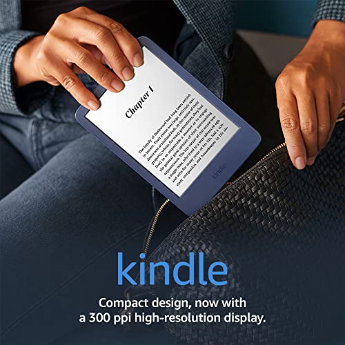 Kindle (2022 release) | The lightest and most compact Kindle, now with a 6", 300 ppi high-resolution display and double the storage | With ads | Denim
