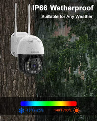 BOLLNG 3G/4G LTE Cellular Security Camera with SIM Card, Outdoor Wireless No WiFi Camera, PTZ CCTV Camera Floodlight Color Night Vision, Auto Tracking, Human Detection, 2-Way Audio