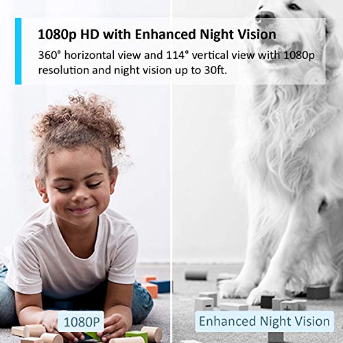 TP-Link Tapo Pan/Tilt Smart Security Camera, Indoor CCTV, 360° Rotational Views, Works with Alexa&Google Home, No Hub Required, 1080p, 2-Way Audio, Night Vision, SD Storage, Device Sharing (TC70)