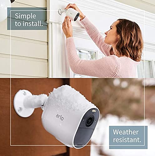 Arlo Essential Security Camera Outdoor, Wireless CCTV, 2 Cam Kit, No Hub Needed, 1080p HD, Colour Night Vision, 2-Way Audio, 6-Month Battery, 90-Day Free Trial Arlo Secure Plan, White