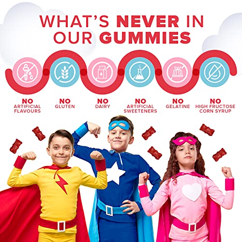 Kids Vitamins | Kids Multivitamin Gummies | 3 Month Supply | 16 Essential Nutrients | Vitamin C, A, D3, B2, B6, B12, E, K, Biotin, Iodine, Zinc & More | Non-GMO, Vegetarian, Chewable, 90 Count, GMP