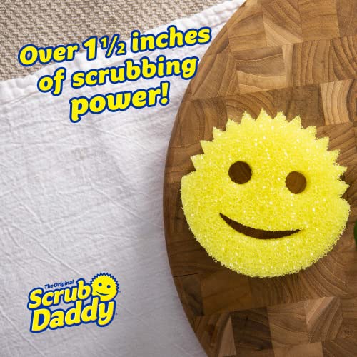 Scrub Daddy Original Sponge Twin Pack, Cleaning Sponges for Washing Up, Dish & Kitchen Sponge - Non Scratch Scrubbing with FlexTexture Firm & Soft Design, Dishwashing Safe Scrubber