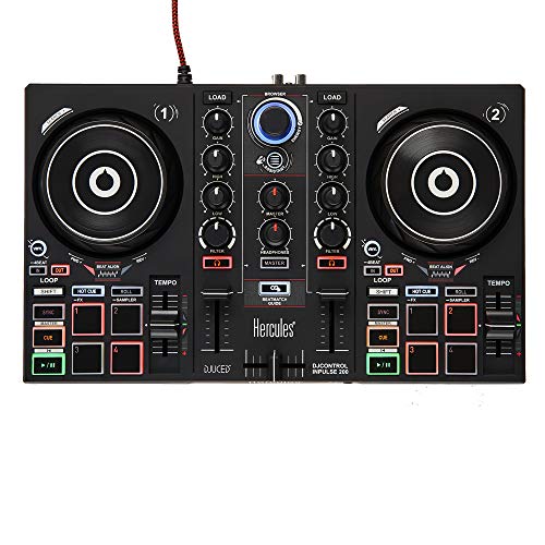 Hercules DJControl Inpulse 200 – DJ controller - 2 tracks with 8 pads and sound card