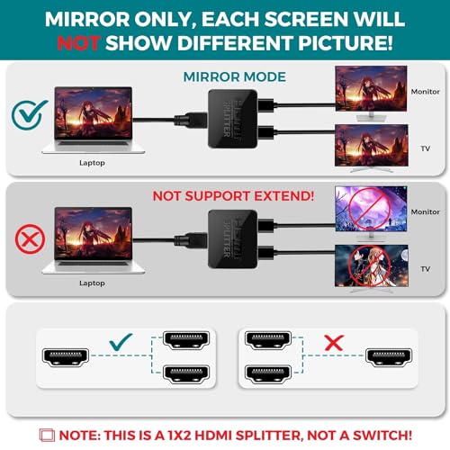 Hdmi Output Mode Tv Box HDMI Splitter 1 in 2 Out, 4K HDMI Splitter for Dual Monitors, 2 Port H Fumba Store Hdmi Output Mode Tv Box HDMI Splitter 1 in 2 Out, 4K HDMI Splitter for Dual Monitors, 2 Port H Fumba Store