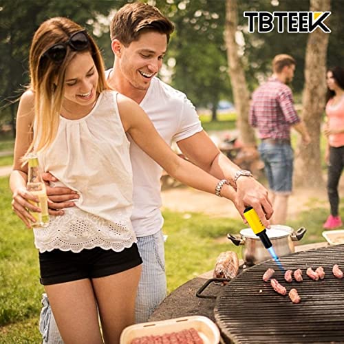 TBTEEK Kitchen Torch, One-Hand Operation Butane Torch Lighter with Gas Gauge, Adjustable Flame for BBQ, Baking, Brulee Creme, Crafts and Soldering(Butane Gas Not Included)