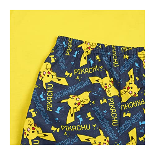Pokemon Boys Pyjamas, Pikachu Short PJs Set, Ages 6 to 13 Years Old (as8, age, 6_years, 7_years) Yellow