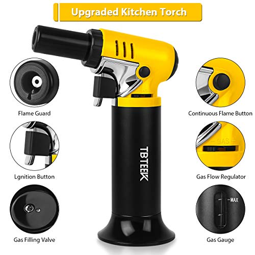 Butane Torch, One-hand Operation Kitchen Torch Lighter With