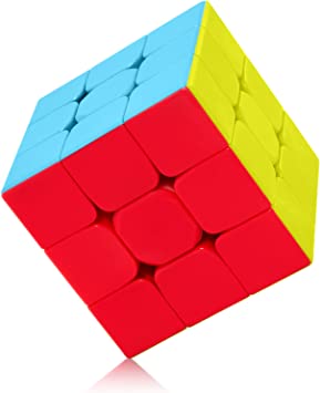 ROXENDA Speed Cube Profession 3X3 Fast Cube - Fast Smooth Turning - Solid Durable & Stickerless Frosted, Best 3D Puzzle Magic Toy - Turns Quicker Than Origina