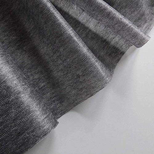 Marent Brand Lightweight Fusible Iron On Premium Interfacing Fabric 150cm Wide (Per Metre) White Black Charcoal (Grey)