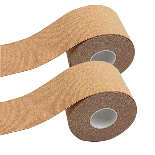 kuou 10m Kinesiology Tape, Boob Tape, 2x5m Roll of Elastic Muscle Support Tape for Exercise, Sports & Injury Recovery