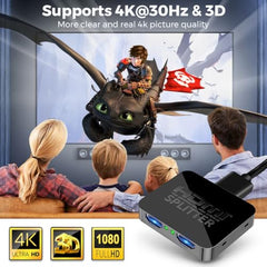 HDMI Splitter 1 in 2 Out, 4K HDMI Splitter for Dual Monitors, 2 Port HDMI Splitter 1 in2 out, Dual Monitor Adapter for Fire Stick, PS4, Xbox, PS3, Sky Q Box (Mirror Only, Not Extend)