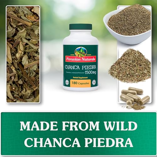 Peruvian Naturals Chanca Piedra Capsules “Stone Breaker” – Kidney Support Supplement - Pack of 150 - Vegan Pills, 100% Natural Chancapiedra Grown in Peru