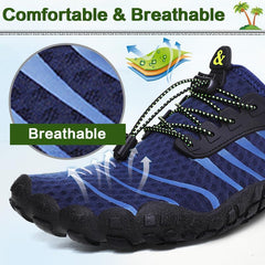 Water Shoes Mens Womens Beach Shoes Swim Shoes Quick Dry Barefoot Surf Shoes Women Sea Shoes Ladies Lightweight Unisex Sport Diving Pool Shoes Blue