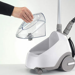 Kenwood Garment Steamer 1500W with 2L Water Tank Capacity, Rotary Wheels, Folding Rack, Trouser Press, Glove GSP65.000WH
