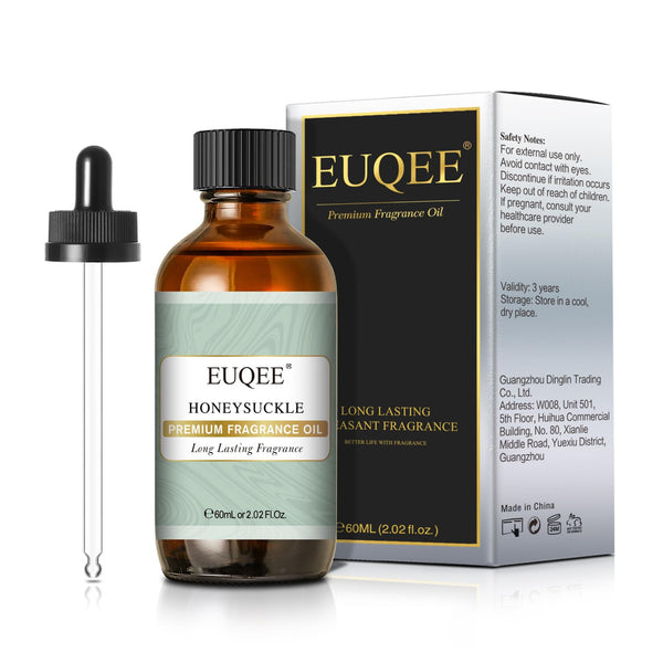 EUQEE Honeysuckle Fragrance Oil 60ml, Aromatherapy Oil Fragrance Essential Oil, Essential Oils for Diffusers for Home, DIY Candle and Soap Making