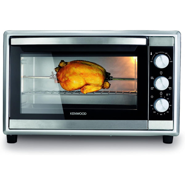 Kenwood 56L Toaster Oven Toaster Grill Large Capacity Double Glass Door Multifunctional With Rotisserie And Convection Function For Grilling, Silver, Stainless Steel MOM56.000SS