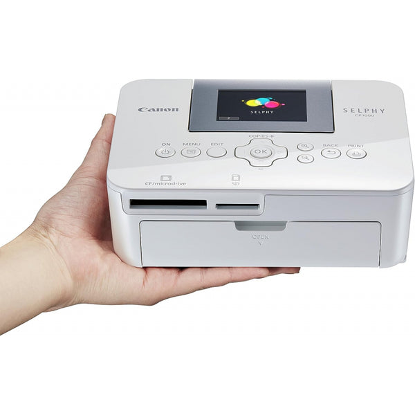 Canon SELPHY Compact Photo Printer with Passport Size, Post Card, 4x6 Print, Memory Card Slot, Print in 3 Minutes CP1000