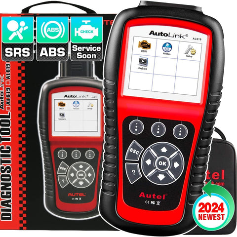 Autel AutoLink AL619 OBD2 Scanner Code Reader, 2023 Newest ABS SRS Airbag Car Diagnostic Scan Tool, 10 OBDII Test Modes, Turn Off Check Engine Light, Live Data, Upgraded of AL519/ AL319