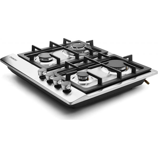 Nikai Gas Built In Hob Stainless Steel 4 Burner with FFD and Auto Ignition 50x45x25cm NGH3005N