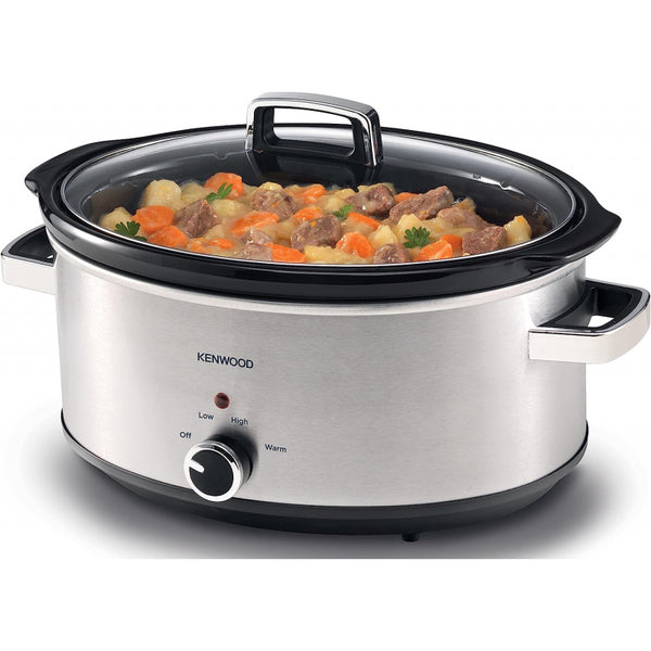 Kenwood Slow Cooker 6.5L Slow Rice Cooker with 3 Heat Settings (Low, High & Warm), Preserves Flavour, Herbs & Spices are Absorbed Well, Meat Becomes Extremely Tender SCM70.000SS